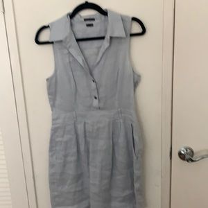 Theory Neith Linen Sleeveless Shirtdress